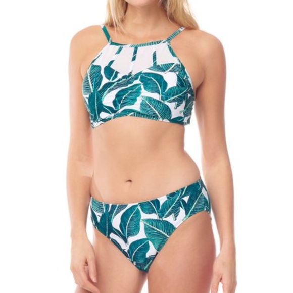 SEA & SAND High Neck Palm Leaf Bikini ( Curvy) - Picture 2 of 5